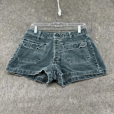 VINTAGE GH Bass & Co Shorts Womens 8? Green Hotpants Corduroy Cargo Cotton 90s - Image 1 of 4