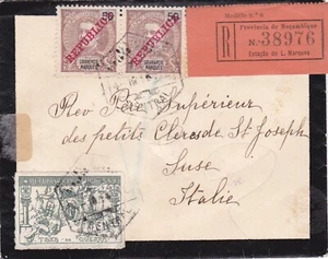 LOURENCO MARQUES Schöner Einschreiben nach ITALIEN - Bild 1 von 2