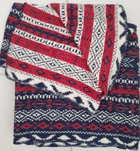 Vintage RALPH LAUREN Southwest Style Reversible Blanket Throw Cotton USA 66"x90" - Picture 1 of 12
