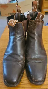 R.M. Williams Mens Brown Leather Boots Australian Made Size AU 7 - Picture 1 of 5