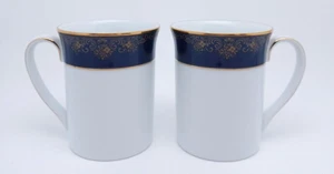 Par de tazas de oro lazurita de porcelana fina Noritake 4399 - Imagen 1 de 8