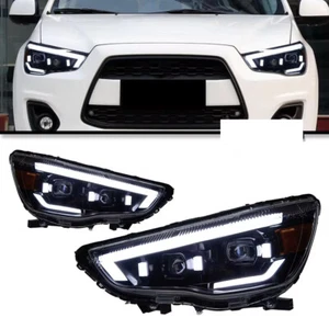 LED Front Headlight For Mitsubishi ASX 2013-2019 Luxury With Dynamic Turn Signal - Picture 1 of 8