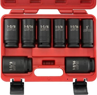 Neiko 02461A 3 4 Inch Drive Deep Impact Socket Set 8 Piece Heavy Duty Sae - Image 1 of 4