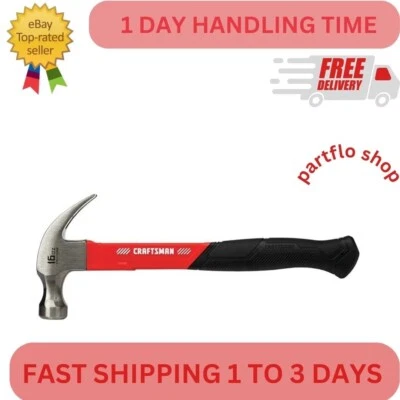 Martillo de garra curvado de 16 OZ de calidad superior mango de fibra de vidrio resistente Foto 1 de 4