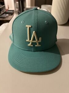 Los Angeles Dodgers New Era 59 7 3/8 1959 World Series Patch Teal Green Fitted