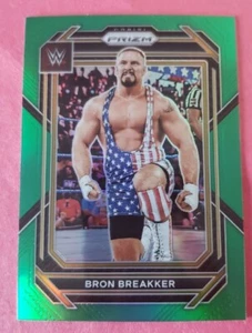 WWE CARD 2023 PANINI PRIZM BRON BREAKKER GREEN PARALLEL CARD #161 - Photo 1 sur 2