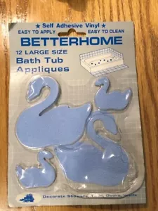 Vintage 90er Jahre Badewanne Applikationen blaue Enten 10-teiliges Set - New Old Stock - Bild 1 von 3