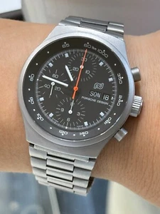 Porche Design Orfina Chronograph Automatic 7750 Mens 40.5 Top Gun Swiss Made - Picture 1 of 13