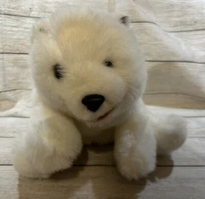 Folkmanis Peludo Folk Blanco Oso Sentado Marioneta Hecha en EE. UU. TubB6 - Imagen 1 de 4