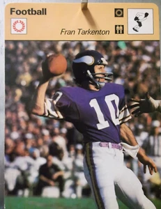 1977 Editions Recontre FRAN TARKENTON Football Card NFL - Picture 1 of 2