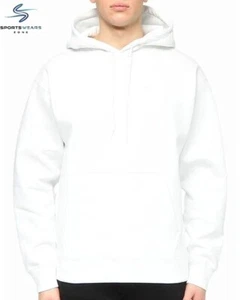 Nike Men’s Club Fleece Swoosh Hoodie Sportswear Top Pullover White 623453-133 - Picture 1 of 5
