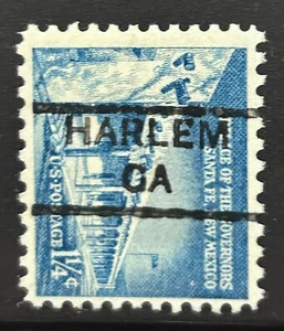 HARLEM, GEORGIA Precancel TYPE 852 One & 1/4 Cent Palace Of The Governors Stamp - Picture 1 of 1