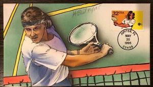 Women’s Tennis Bevil Hand Painted Event Cover Cachet May 20 1995 #47/125 32c - Picture 1 of 5