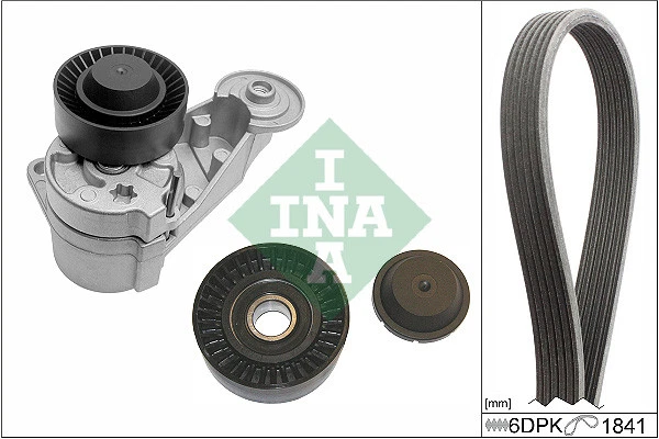 INA Juego De Correas De Poly V Para Volvo V70 II SW P80 XC70 Cross - Imagen 1 de 1