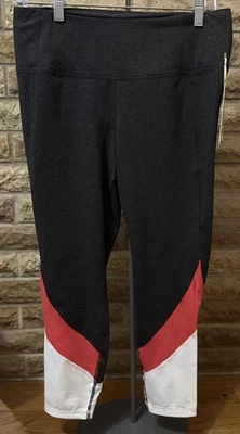 Tangerine (Women Owned!) Color Block Active Capri, Charcoal/Coral/White, Large - Image 1 of 4