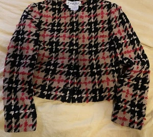 Carlisle Couture Details Tailored Jacket Tweed- Weave-Fitted Elegance~Size 2-EXC - Picture 1 of 11