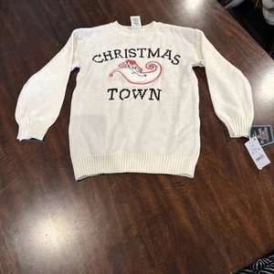 "NEW" Nightmare Before Christmas Zero Holiday Sweater Medium Youth - Picture 1 of 4