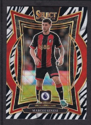 2024-25 MARCOS SENESI PANINI SELECT PREMIER LEAGUE TERRACE WAVE ZEBRA STRIPE - Image 1 of 2