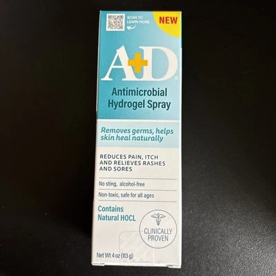A+D Antimicrobial Hydrogel Spray with Hypochlorous Acid - Removes Germs, 4 oz - Image 1 of 4