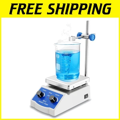 High-Temp Magnetic Stirrer Hot Plate - 100-2000rpm, 520°F with Dual Control - Image 1 of 4