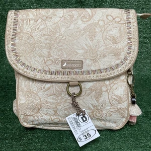 Zaino convertibile artistico Sackroots borsa floreale chiusura cerniera ricamato - Foto 1 di 10