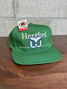 Vintage 90s Hartford Whalers Twins Enterprise Split Bar Snapback Hat Cap NWT - Picture 1 of 6