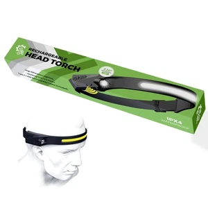 LED Rechargeable Head Torch | Wide Beam Motion Sensor Waterproof Headlamp - Picture 1 of 6