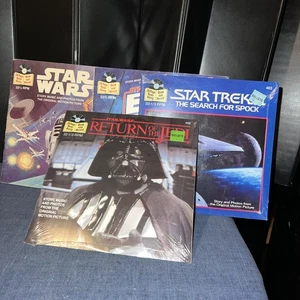 Star Wars Return Of The Jedi Book and Record Star Trek NEW The Empire USED - Picture 1 of 7