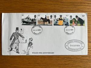 1979 Police 150th Anniversary FDC Warrington Cancel, Cheshire Constabulary Cache - Picture 1 of 3