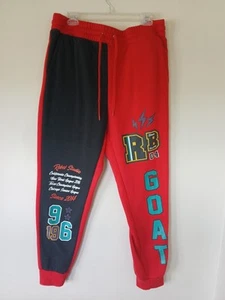 Mens XL Rue21 Red Jogger Style Pants With Design - Picture 1 of 8