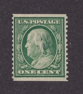 MATT'S STAMPS SCOTT #352 1-CENT BENJAMIN FRANKLIN 1909 COIL, MNH VF/XF-85 CV$315 - Picture 1 of 3