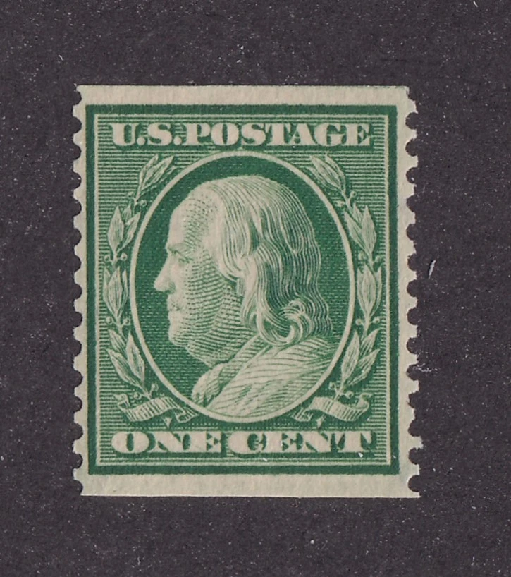 MATT'S STAMPS SCOTT #352 1-CENT BENJAMIN FRANKLIN 1909 COIL, MNH VF/XF-85 CV$315 - Image 1 of 3