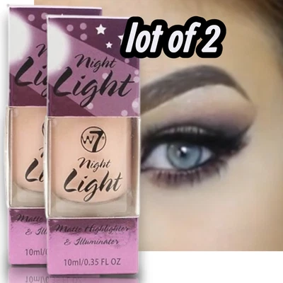 w7 Night Light Matte Highlight & Illuminate  .35 fl oz Lot of 2 - Image 1 of 2