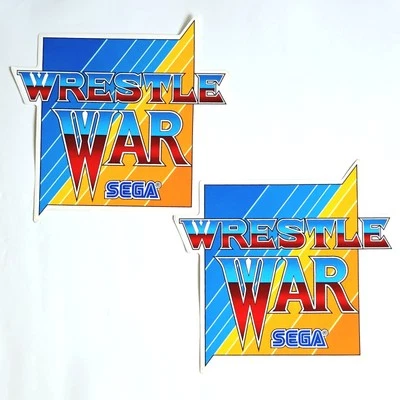 NOS Wrestle War Side Art Decal Stickers Set of 2 Arcade Cabinet Gaming ORIGINAL - Image 1 of 4