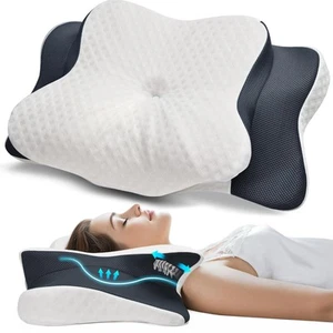 King Size Cervical Pillow for Neck,Shoulder Pain Relief Sleep,Memory Foam Pillow - Picture 1 of 23