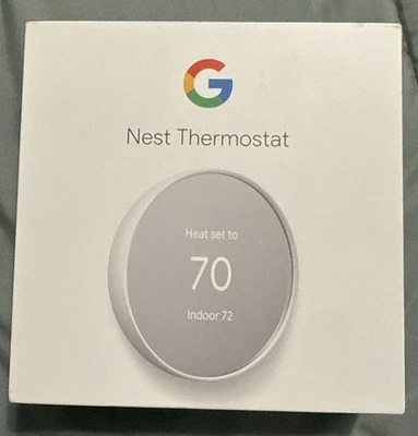 GOOGLE NEST Smart Thermostat Model G4CVZ 4th Generation Snow New Open Never Used - Image 1 of 4