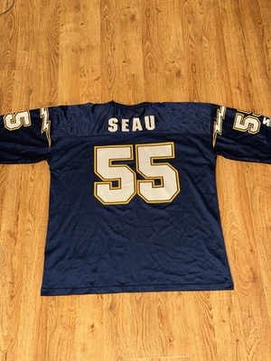 Camiseta De Colección Starter San Diego LA Chargers Junior Seau #55 2X Quarterback Club Años 90 Foto 1 de 4