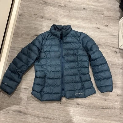 Chaqueta Eddie Bauer Mujer Grande EB650 Negra Empacable Plumón Exterior Invierno Foto 1 de 2