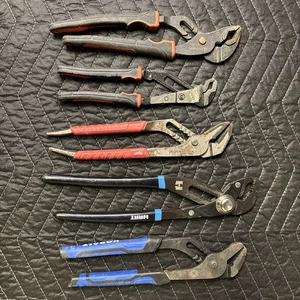 Posten A 5 Slip Joint Zangen gebrauchte Werkzeuge Handwerkzeuge Halbmond Milwaukee Kobalt Hart - Bild 1 von 5