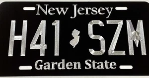 Custom New Jersey NJ State Car Tag REFLECTIVE Diamond Etched Front License Plate - Picture 1 of 10