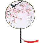 Asian Dual-Sided Hand Fan - Vintage Chinese Art