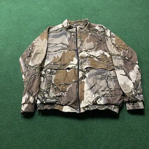 Vintage Predator Camo Jacket Mens XL Brown Camouflage Hunting Full Zip Coat USA - Picture 1 of 10