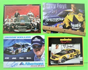 Lote/4 TARJETAS DE HÉROE NASCAR FIRMADAS A MANO 1994 - 2002 Keller NEMECHEK Bauman FOYT Xlnt - Imagen 1 de 15