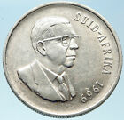 1969 SOUTH AFRICA End Presidency T.E. Donges Genuine Silver 1 Rand Coin i82817