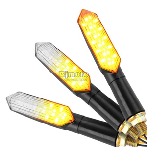 2x Motorcycle 16 LED Turn Signal Amber Light Flowing Water Indicator Lamp - Foto 1 di 10