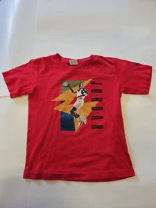 VTG Nike GRAY TAG Air Jordan Graphic T-Shirt YOUTH LARGE Red Michael Jordan USA - Picture 1 of 8