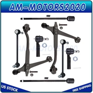 8pcs fits 1999-03 Ford Windstar Front Lower Control Arm Inner Outer Tie Rod Ends - Picture 1 of 8