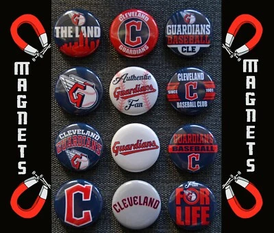 Cleveland Guardians - Juego de imanes de 1 1/2" pulgadas (juego de 12) Foto 1 de 2