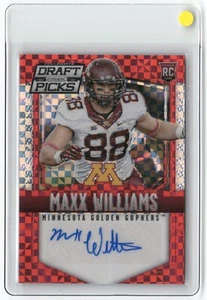 2015 Prizm Draft Maxx Williams #142 Red Power Prizm Rookie Auto GOLDEN GOPHERS - Picture 1 of 2