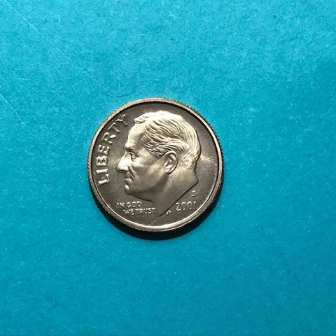 2001 S  Roosevelt  Proof Dime      FREE SHIP Cover